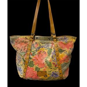 PATRICIA NASH Benvenuto Floral Leather Tote